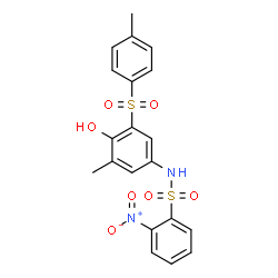 ChemSpider 2D Image | N-{4-Hydroxy-3-methyl-5-[(4-methylphenyl)sulfonyl]phenyl}-2-nitrobenzenesulfonamide | C20H18N2O7S2