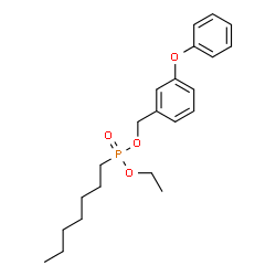 ChemSpider 2D Image | Ethyl 3-phenoxybenzyl heptylphosphonate | C22H31O4P