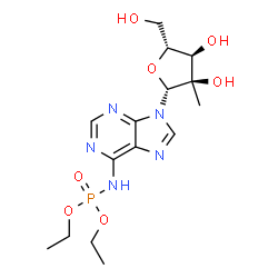 ChemSpider 2D Image | N-(Diethoxyphosphoryl)-2'-C-methyladenosine | C15H24N5O7P