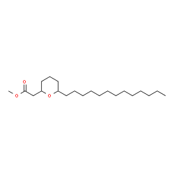 ChemSpider 2D Image | Methyl (6-tridecyltetrahydro-2H-pyran-2-yl)acetate | C21H40O3