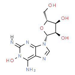 ChemSpider 2D Image | 1-Hydroxy-2-imino-2-hydroadenosine | C10H14N6O5