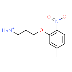 ChemSpider 2D Image | 3-(5-Methyl-2-nitrophenoxy)-1-propanaminium | C10H15N2O3