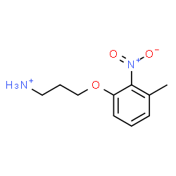ChemSpider 2D Image | 3-(3-Methyl-2-nitrophenoxy)-1-propanaminium | C10H15N2O3