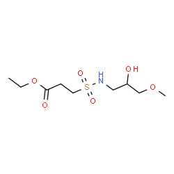 ChemSpider 2D Image | Ethyl 3-[(2-hydroxy-3-methoxypropyl)sulfamoyl]propanoate | C9H19NO6S