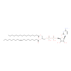 ChemSpider 2D Image | 1-hexadecanoyl-2-[(Z)-octadec-9-enoyl]-sn-glycero-3-cytidine 5'-diphosphate | C46H83N3O15P2