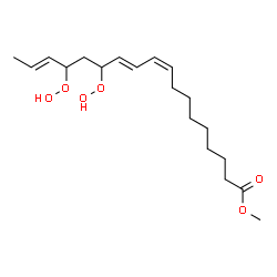 ChemSpider 2D Image | Methyl (9Z,11E,16E)-13,15-bis(hydroperoxy)-9,11,16-octadecatrienoate | C19H32O6