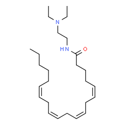ChemSpider 2D Image | (5Z,8Z,11Z,14Z)-N-[2-(Diethylamino)ethyl]-5,8,11,14-icosatetraenamide | C26H46N2O