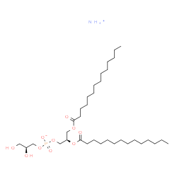 ChemSpider 2D Image | Ammonium (2R)-2,3-bis(tetradecanoyloxy)propyl (2S)-2,3-dihydroxypropyl phosphate | C34H70NO10P