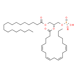 ChemSpider 2D Image | 1-Stearoyl-2-arachidonoyl-sn-glycero-3-phosphate | C41H73O8P