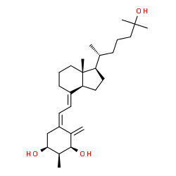ChemSpider 2D Image | (1S,2S,3S,5Z,7E)-2-Methyl-9,10-secocholesta-5,7,10-triene-1,3,25-triol | C28H46O3