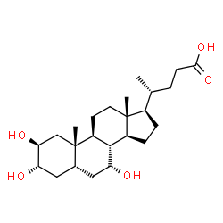 ChemSpider 2D Image | 2b,3a,7a-Trihydroxy-5b-cholanoic acid | C24H40O5