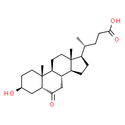 ChemSpider 2D Image | (3beta,5beta)-3-Hydroxy-6-oxocholan-24-oic acid | C24H38O4