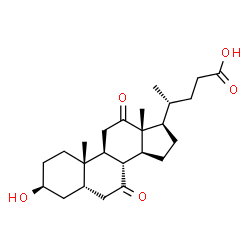 ChemSpider 2D Image | (3Î²,5Î²)-3-Hydroxy-7,12-dioxocholan-24-oic acid | C24H36O5
