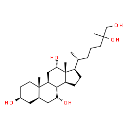 ChemSpider 2D Image | 5alpha-Cholestane-3beta,7alpha,12alpha,25,26-pentol | C27H48O5