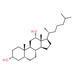 ChemSpider 2D Image | 5beta-Cholestane-3alpha,12alpha-diol | C27H48O2