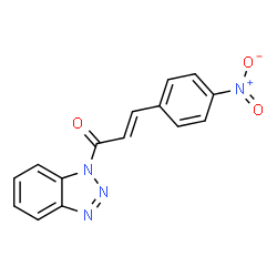 ChemSpider 2D Image | (2E)-1-(1H-Benzotriazol-1-yl)-3-(4-nitrophenyl)-2-propen-1-one | C15H10N4O3