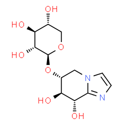 ChemSpider 2D Image | (6R,7R,8S)-7,8-Dihydroxy-5,6,7,8-tetrahydroimidazo[1,2-a]pyridin-6-yl beta-D-xylopyranoside | C12H18N2O7