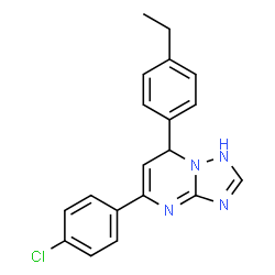 ChemSpider 2D Image | 5-(4-Chlorophenyl)-7-(4-ethylphenyl)-1,7-dihydro[1,2,4]triazolo[1,5-a]pyrimidine | C19H17ClN4