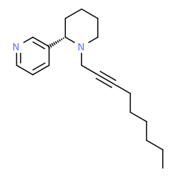 ChemSpider 2D Image | 3-[(2S)-1-(2-Nonyn-1-yl)-2-piperidinyl]pyridine | C19H28N2