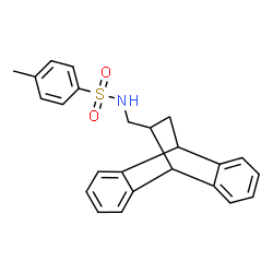 ChemSpider 2D Image | 4-Methyl-N-(tetracyclo[6.6.2.0~2,7~.0~9,14~]hexadeca-2,4,6,9,11,13-hexaen-15-ylmethyl)benzenesulfonamide | C24H23NO2S