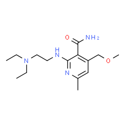 ChemSpider 2D Image | 2-{[2-(Diethylamino)ethyl]amino}-4-(methoxymethyl)-6-methylnicotinamide | C15H26N4O2
