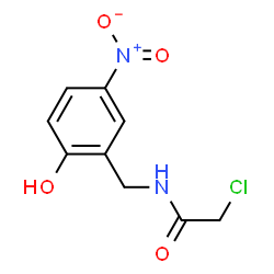 ChemSpider 2D Image | 2-Chloro-N-(2-hydroxy-5-nitrobenzyl)acetamide | C9H9ClN2O4