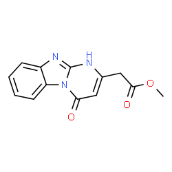 ChemSpider 2D Image | Methyl (4-oxo-1,4-dihydropyrimido[1,2-a]benzimidazol-2-yl)acetate | C13H11N3O3