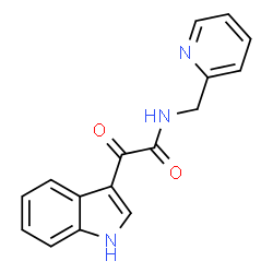 ChemSpider 2D Image | 2-(1H-Indol-3-yl)-2-oxo-N-(2-pyridinylmethyl)acetamide | C16H13N3O2
