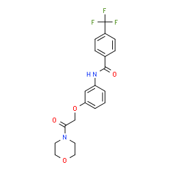 ChemSpider 2D Image | N-{3-[2-(4-Morpholinyl)-2-oxoethoxy]phenyl}-4-(trifluoromethyl)benzamide | C20H19F3N2O4