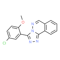 ChemSpider 2D Image | 3-(5-Chloro-2-methoxyphenyl)[1,2,4]triazolo[3,4-a]phthalazine | C16H11ClN4O