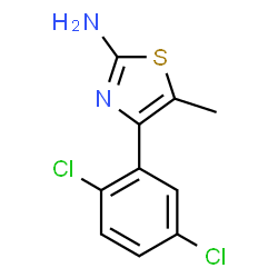 ChemSpider 2D Image | 4-(2,5-Dichlorophenyl)-5-methyl-1,3-thiazol-2-amine | C10H8Cl2N2S