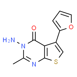 ChemSpider 2D Image | 3-Amino-5-(2-furyl)-2-methylthieno[2,3-d]pyrimidin-4(3H)-one | C11H9N3O2S
