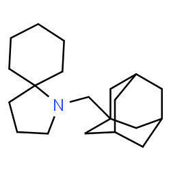 ChemSpider 2D Image | 1-(Adamantan-1-ylmethyl)-1-azaspiro[4.5]decane | C20H33N