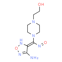 ChemSpider 2D Image | 2-{4-[(E)-(4-Amino-1,2,5-oxadiazol-3(2H)-ylidene)(nitroso)methyl]-1-piperazinyl}ethanol | C9H16N6O3