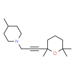 ChemSpider 2D Image | 4-Methyl-1-[3-(2,6,6-trimethyltetrahydro-2H-pyran-2-yl)-2-propyn-1-yl]piperidine | C17H29NO