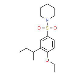 ChemSpider 2D Image | 1-[(3-sec-Butyl-4-ethoxyphenyl)sulfonyl]piperidine | C17H27NO3S