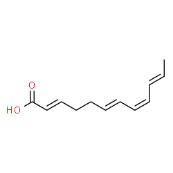 ChemSpider 2D Image | (2E,6E,8Z,10E)-2,6,8,10-Dodecatetraenoic acid | C12H16O2