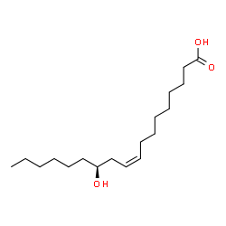 ChemSpider 2D Image | (9Z,12S)-12-Hydroxy-9-octadecenoic acid | C18H34O3