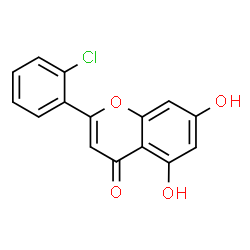 ChemSpider 2D Image | 2-(2-Chlorophenyl)-5,7-dihydroxy-4H-chromen-4-one | C15H9ClO4