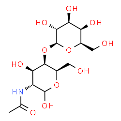 ChemSpider 2D Image | 2-Acetamido-2-deoxy-4-O-beta-D-galactopyranosyl-D-galactopyranose | C14H25NO11