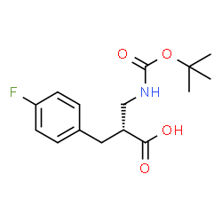 ChemSpider 2D Image | (2R)-2-(4-Fluorobenzyl)-3-({[(2-methyl-2-propanyl)oxy]carbonyl}amino)propanoic acid | C15H20FNO4
