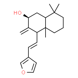 ChemSpider 2D Image | (2S)-4-[(E)-2-(3-Furyl)vinyl]-4a,8,8-trimethyl-3-methylenedecahydro-2-naphthalenol | C20H28O2