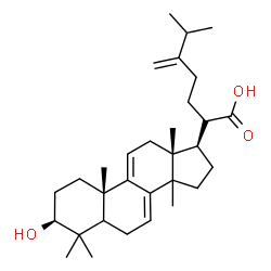 ChemSpider 2D Image | (3beta,5xi,14xi,17alpha)-3-Hydroxy-24-methylenelanosta-7,9(11)-dien-21-oic acid | C31H48O3