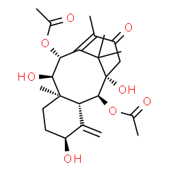 ChemSpider 2D Image | (2alpha,5alpha,9alpha,10beta)-1,5,9-Trihydroxy-13-oxotaxa-4(20),11-diene-2,10-diyl diacetate | C24H34O8