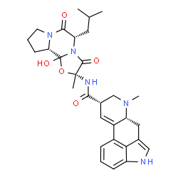 ChemSpider 2D Image | (5'alpha,8alpha,12'xi)-12'-Hydroxy-5'-isobutyl-2'-methyl-3',6',18-trioxoergotaman | C30H37N5O5