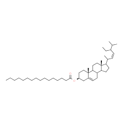 ChemSpider 2D Image | (3beta,8xi,9xi,14xi,17xi,20xi,22Z,24xi)-Stigmasta-5,22-dien-3-yl palmitate | C45H78O2