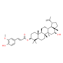 ChemSpider 2D Image | (3beta,16beta)-16-Hydroxylup-20(29)-en-3-yl (2E)-3-(4-hydroxy-3-methoxyphenyl)acrylate | C40H58O5