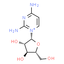 ChemSpider 2D Image | 2,4-Diamino-1-(beta-D-arabinofuranosyl)pyrimidin-1-ium | C9H15N4O4