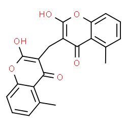 ChemSpider 2D Image | 3,3'-Methylenebis(2-hydroxy-5-methyl-4H-chromen-4-one) | C21H16O6