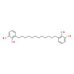 ChemSpider 2D Image | 3,3'-(1,12-Dodecanediyl)di(1,2-benzenediol) | C24H34O4